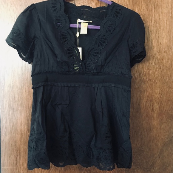 NWT Catherine Malandrino Scalloped Blouse - Picture 2 of 5